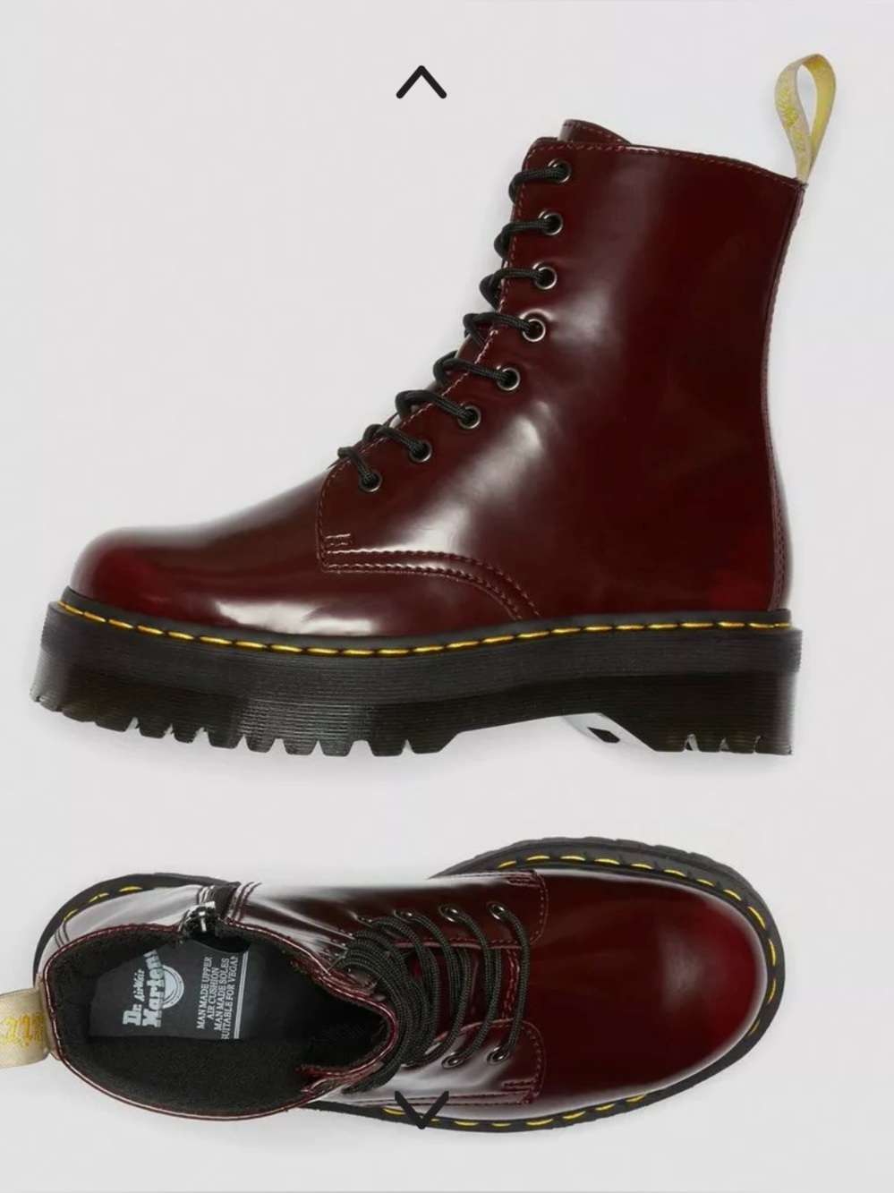 Dr. Martens RARE Jadon II Vegan Combat Platform Boots Cherry Red Women’s 9 EU41
